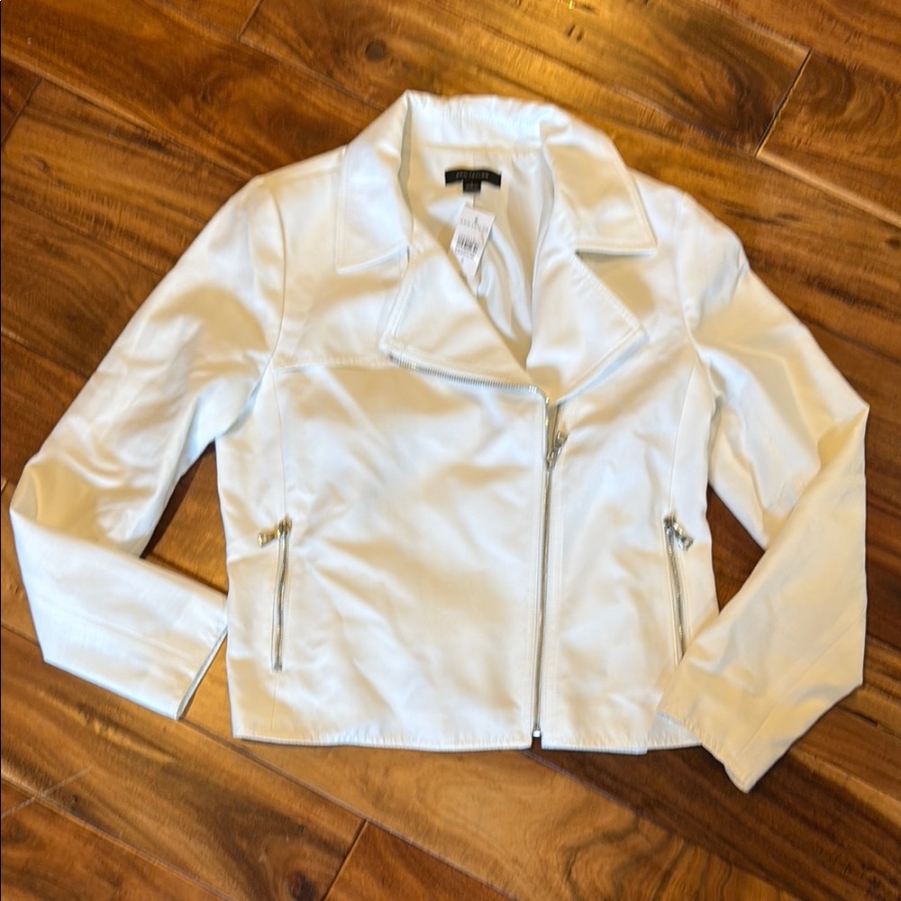 Ann Taylor White Moto Jacket
